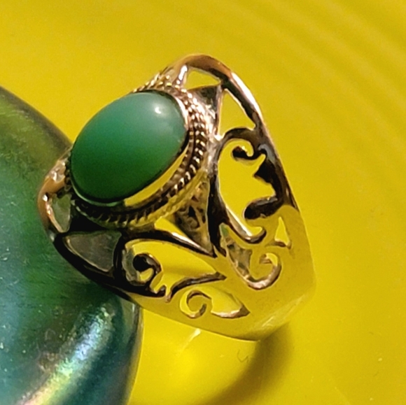 Unknown Jewelry - 🍃  SS Natural Australian Chrysoprase Ring
